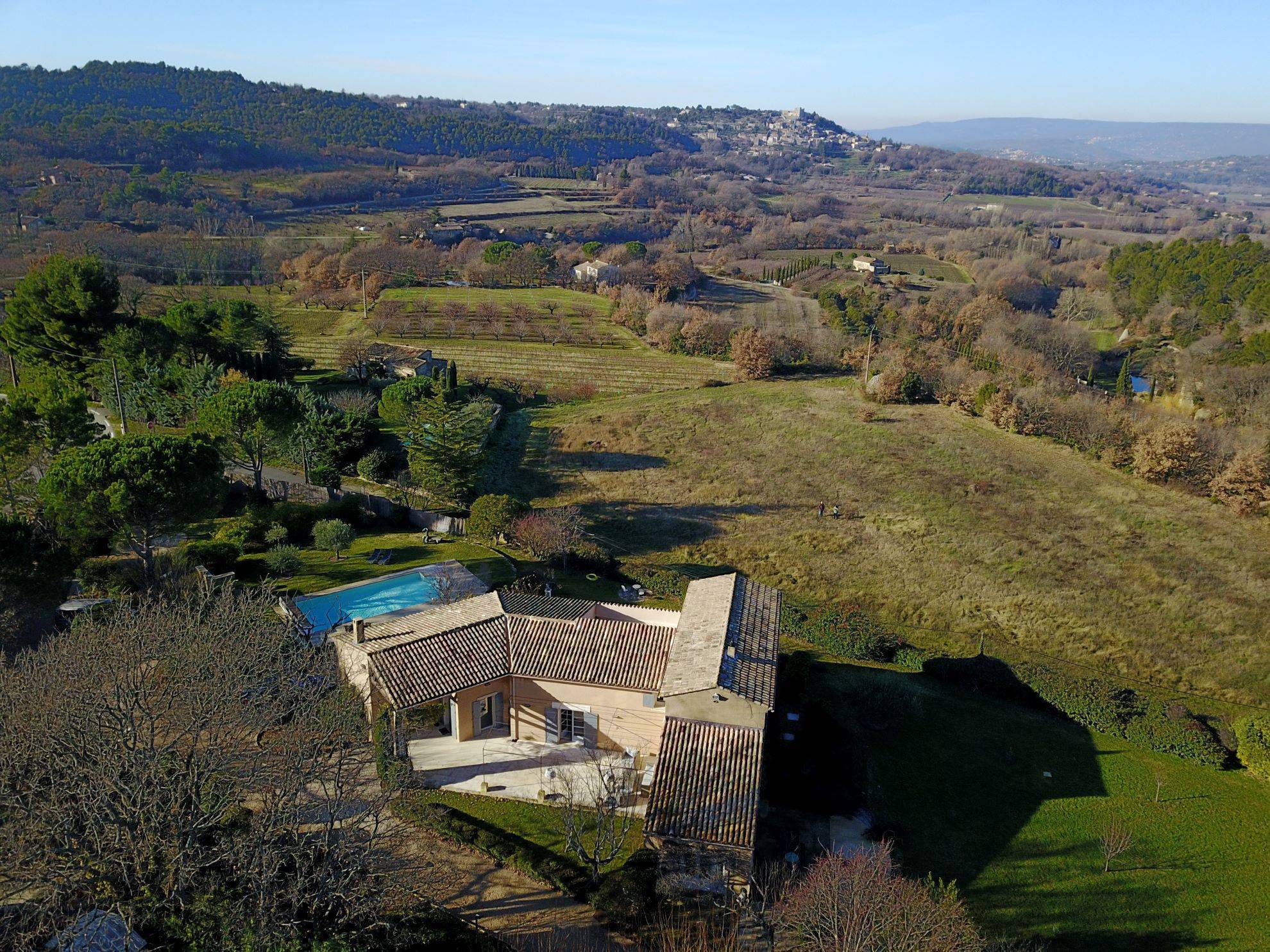 Propriété de prestige en vente à Bonnieux avec une vue panoramique