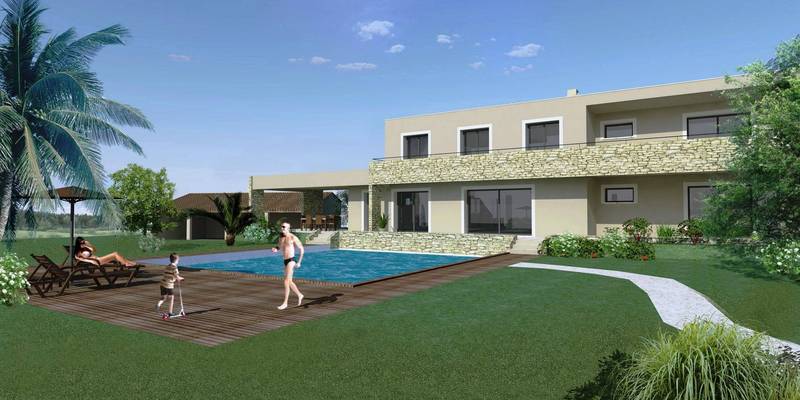 Terrain à batir avec vue panoramique et permis de construire obtenu pour la réalisation d'une villa de prestige